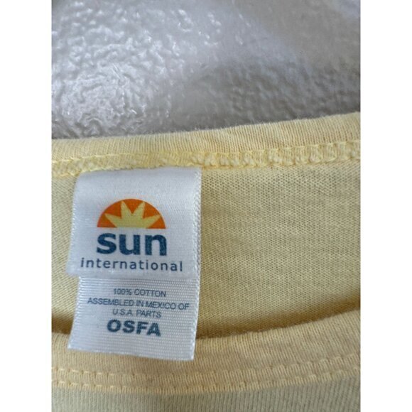 Vintage Sun International Women's Yellow Bathing Suit Cover Up, swimwear - Picture 3 of 8